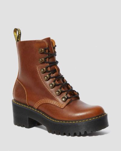 Botas De Tacon Dr Martens Leona Orleans Cuero Para Mujer DR0653Y